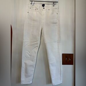 J. Crew White Mid-Rise Skinny Jeans